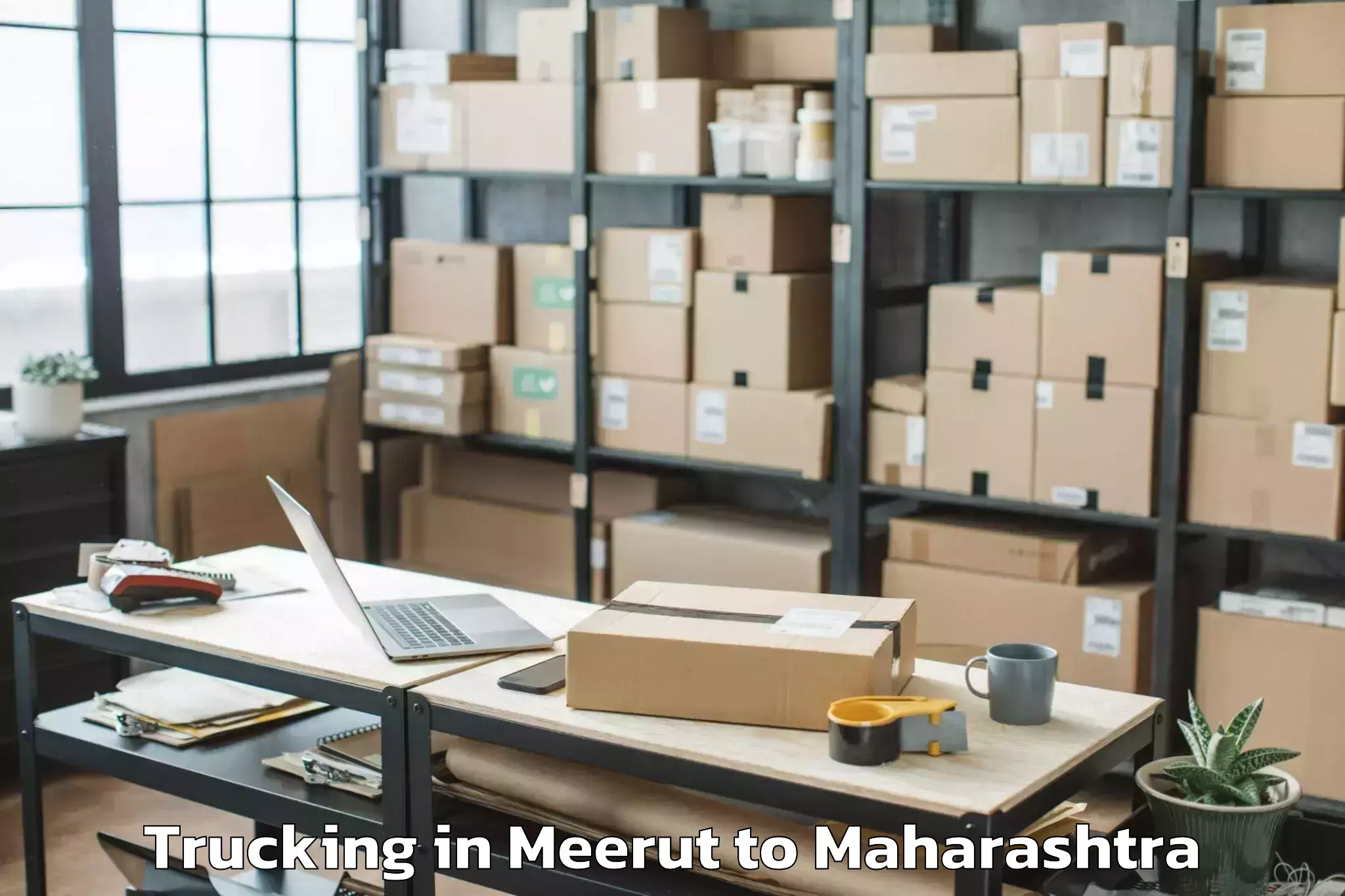 Easy Meerut to Dighi Trucking Booking